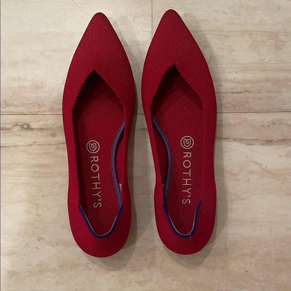 Rothy's Women's Scarlet Red Flats